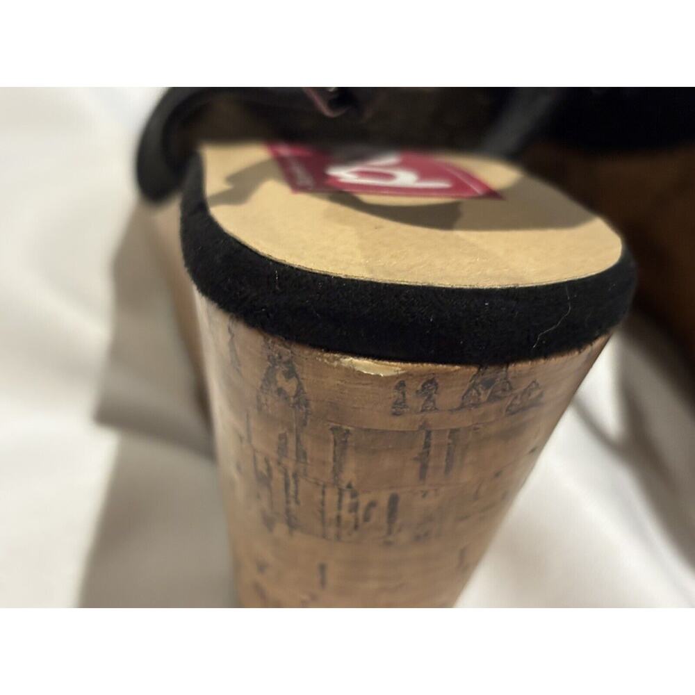 Pop Comfort Fit Odette Black Studs Wedge Cork Sandals Shoes Womens Sz 8.5 boho - Picture 7 of 9